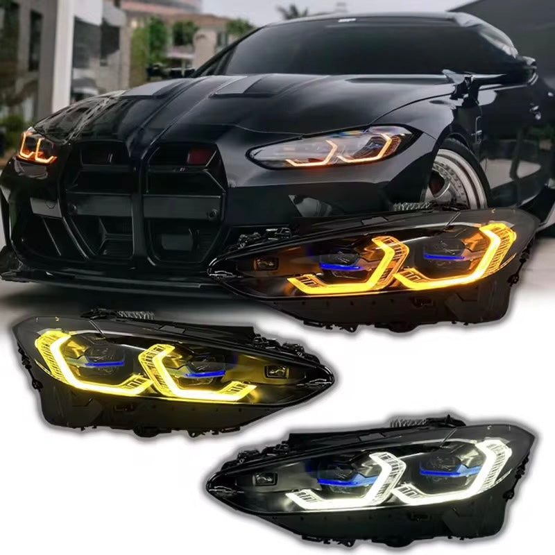 Laser Headlights For BMW G80 G82 G22 2021-2025 Triple Color