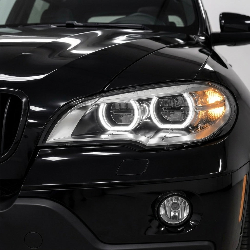Dual Color LED Headlights For BMW X5 E70 2008-2013 Yellow White DRLs