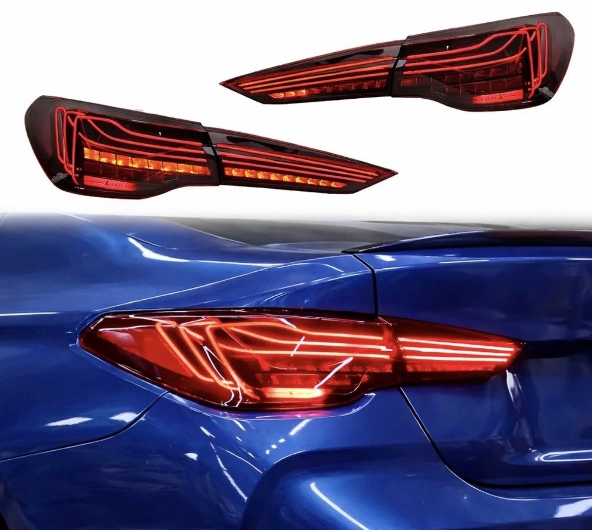 CSL Style Laser Tail Lights for BMW G82/G22 M4, M440i, Plug and Play
