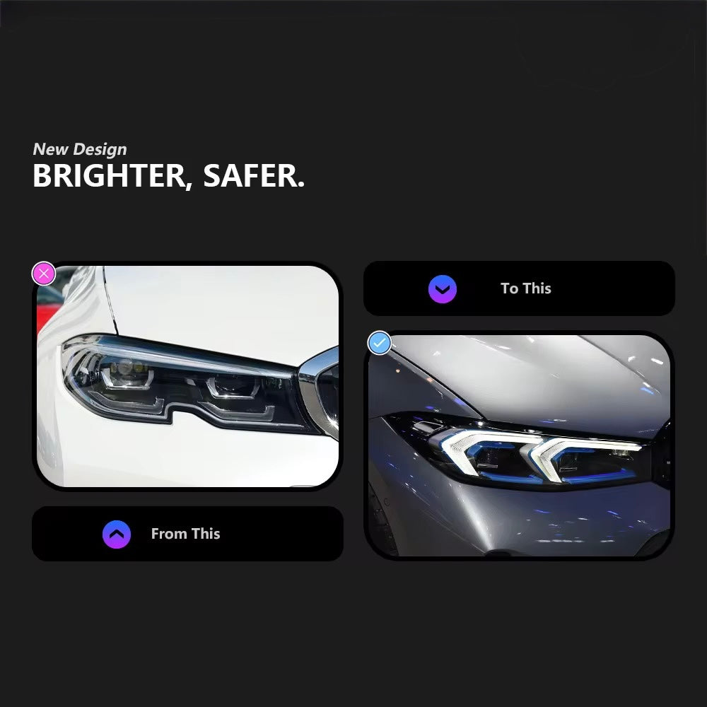 Headlight for LCI BMW G20 M340i 330i 2023-2025 Laser Headlights Dual Color