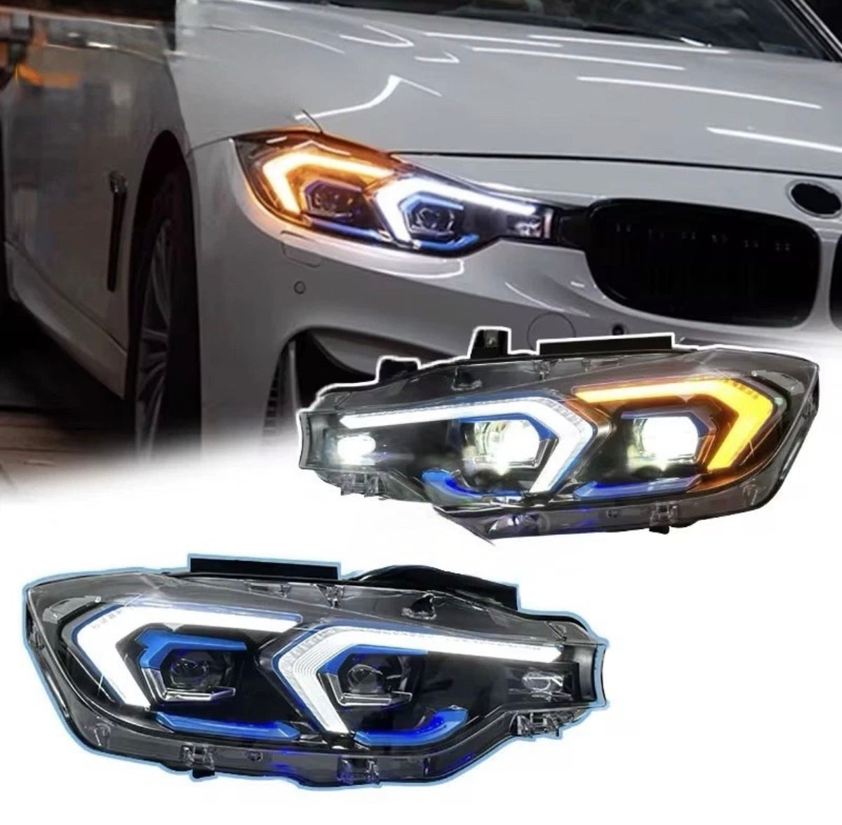Laser Headlights Conversion For BMW F30 F31 F35 2012-2018 Dual Color
