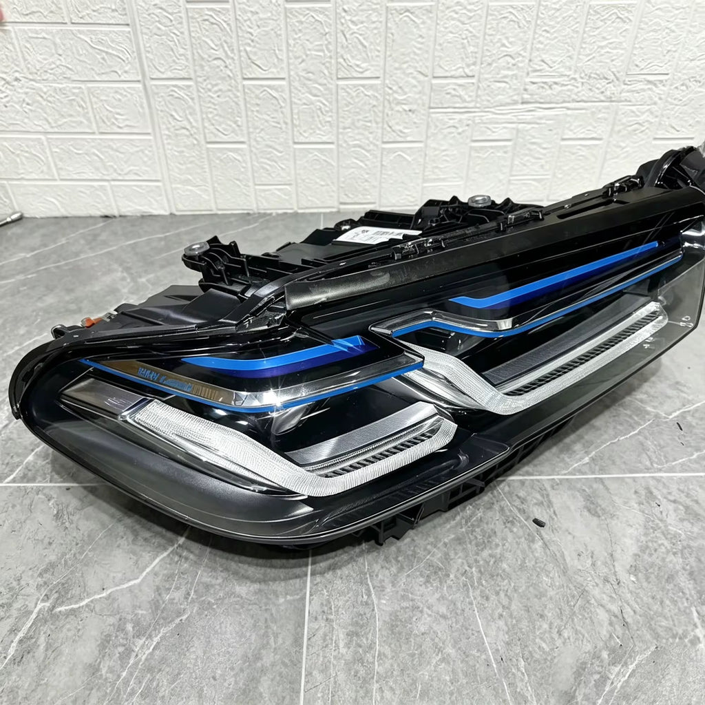 Headlights Tri Color Laser Style For BMW 5 Series G30 G31 F90 2017-2020 (LCI Converted)