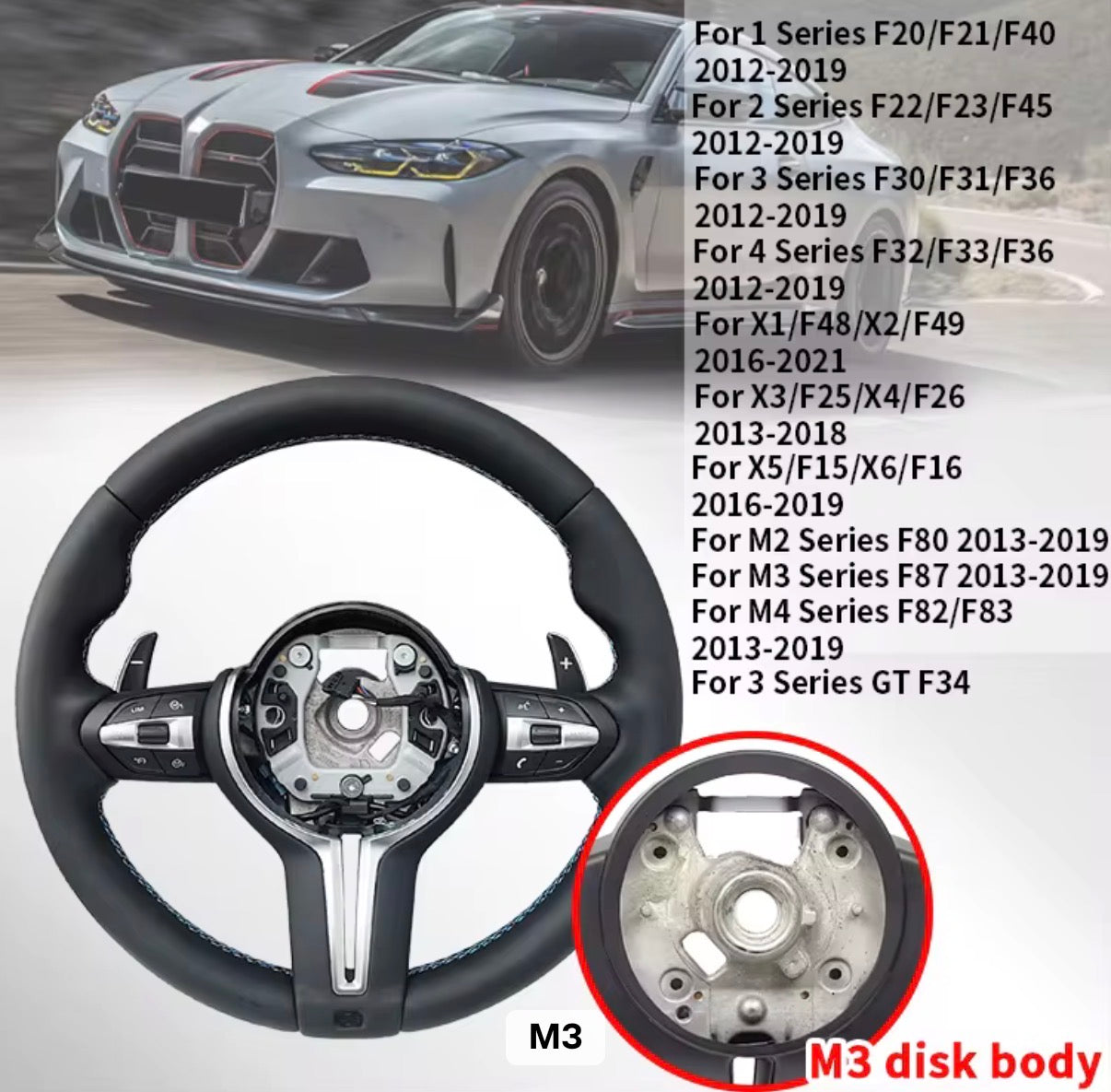 BMW M Sport Steering Wheel For F3x F8x