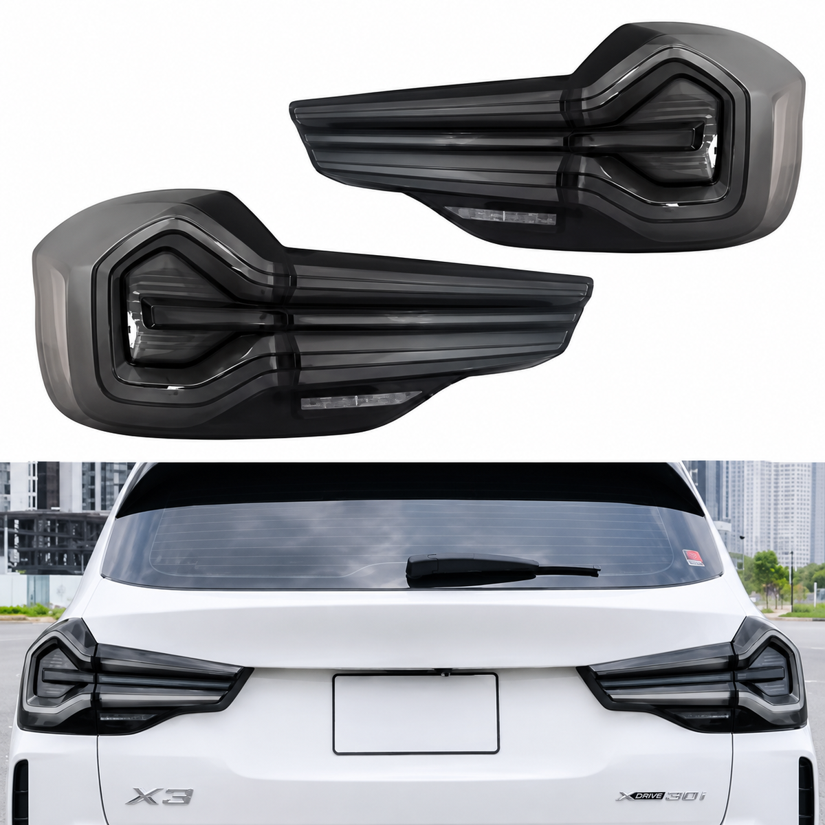 LCI Style Clear Tail Lights For BMW X3 G01 G08 18-21 X3M F97