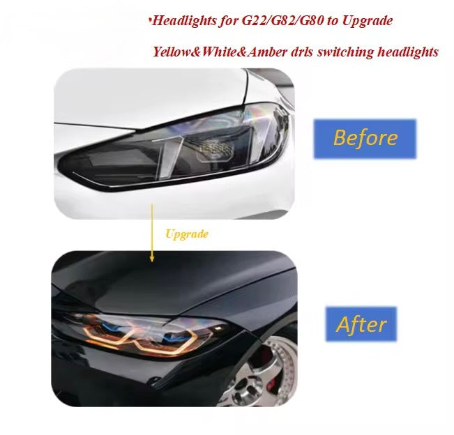 Laser Headlights For BMW G80 G82 G22 2021-2025 Triple Color