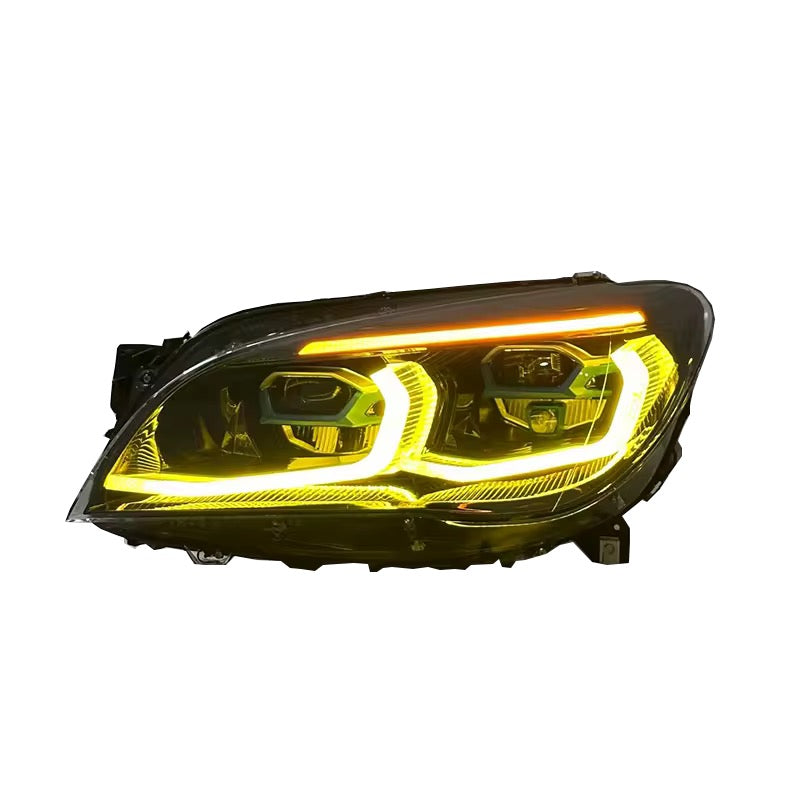 Headlights For BMW F01 F02 7 Series 2009-2015 Dual Color LED