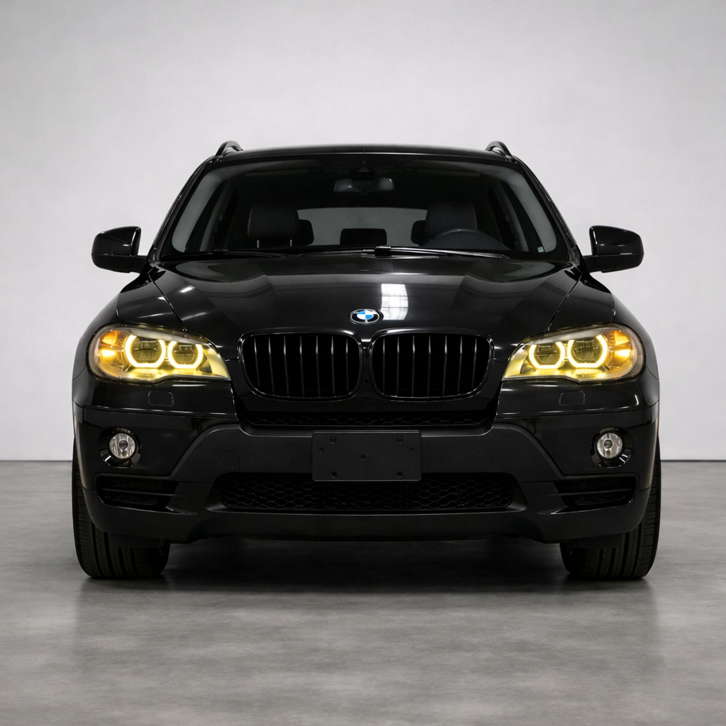 Dual Color LED Headlights For BMW X5 E70 2008-2013 Yellow White DRLs