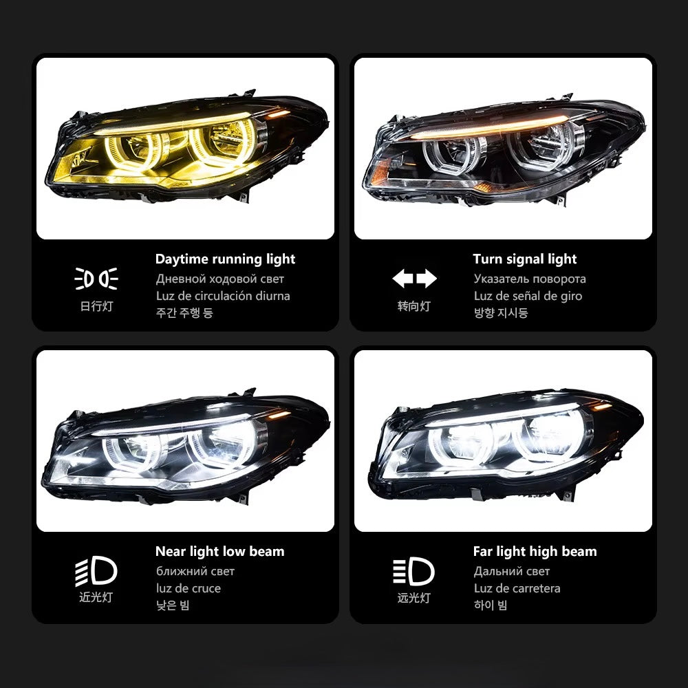 LED Dual Color Headlights For BMW F10 2011-2017 For Xenon (AFS)