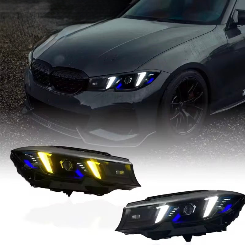 Snake Eye Style Headlights for BMW G20 330i M340i Dual Color LED