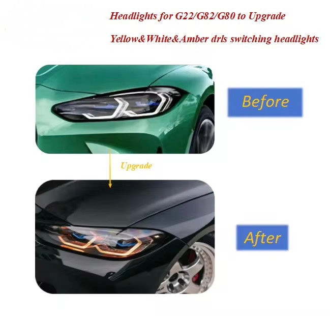 Laser Headlights For BMW G80 G82 G22 2021-2025 Triple Color