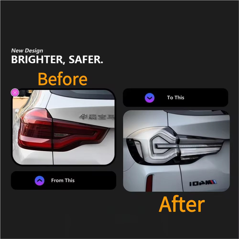 LCI Style Clear Tail Lights For BMW X3 G01 G08 18-21 X3M F97