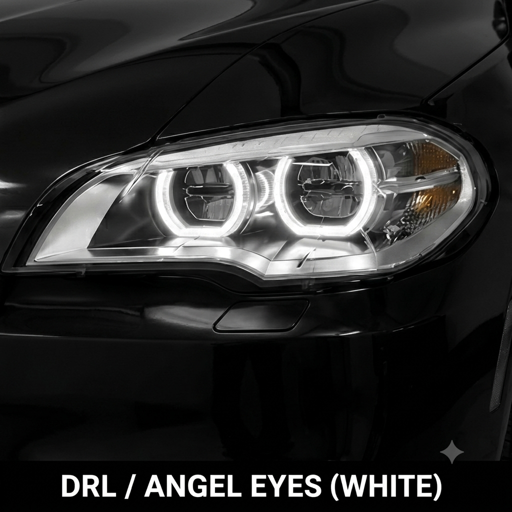 Dual Color LED Headlights For BMW X5 E70 2008-2013 Yellow White DRLs