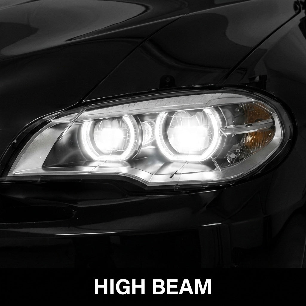 Dual Color LED Headlights For BMW X5 E70 2008-2013 Yellow White DRLs