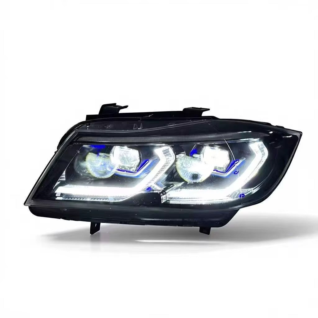 BMW E90 2005-2012 Headlights V2 Yellow White LED 330i 335i