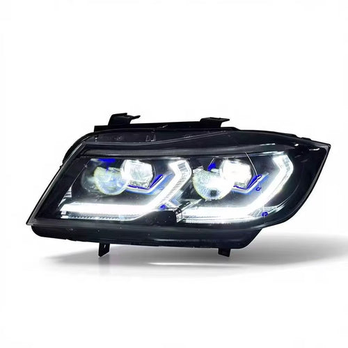 BMW E90 2005-2012 Headlights V2 Yellow White LED 330i 335i