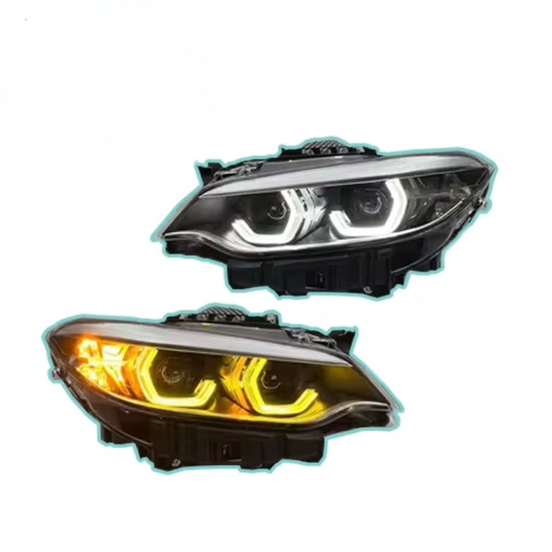 Triple Color LED Headlights For BMW F22 2014-2021 White, Yellow, Amber