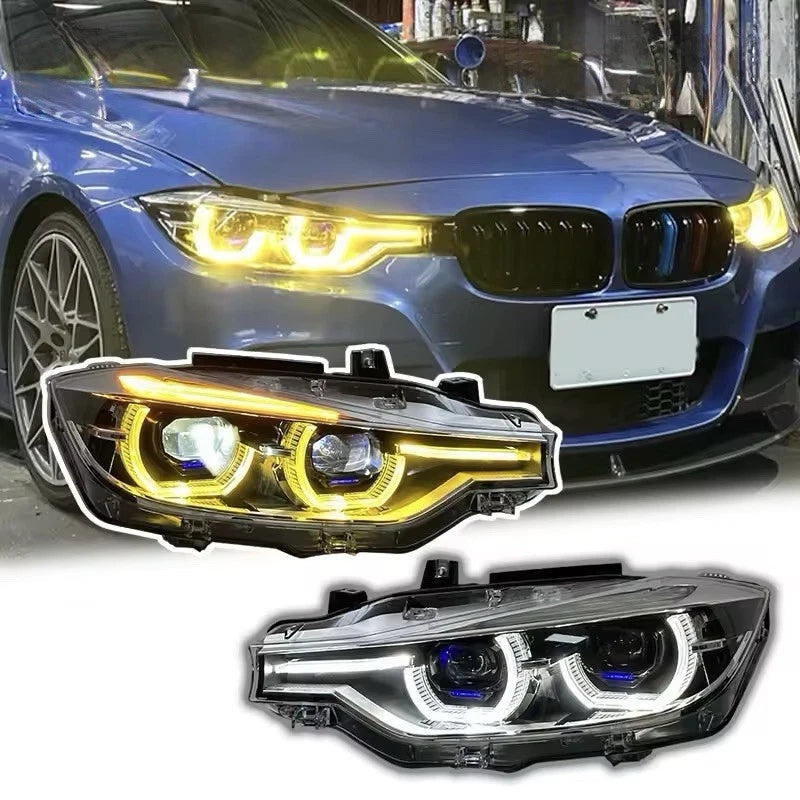 Headlights for BMW F30 F31 F35 2012-2018 Dual color Fits Halogen/Xenon and LED