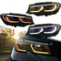 BMW G20 Triple Color Laser Headlights Smoked Fits M340i 330i 2019-2022